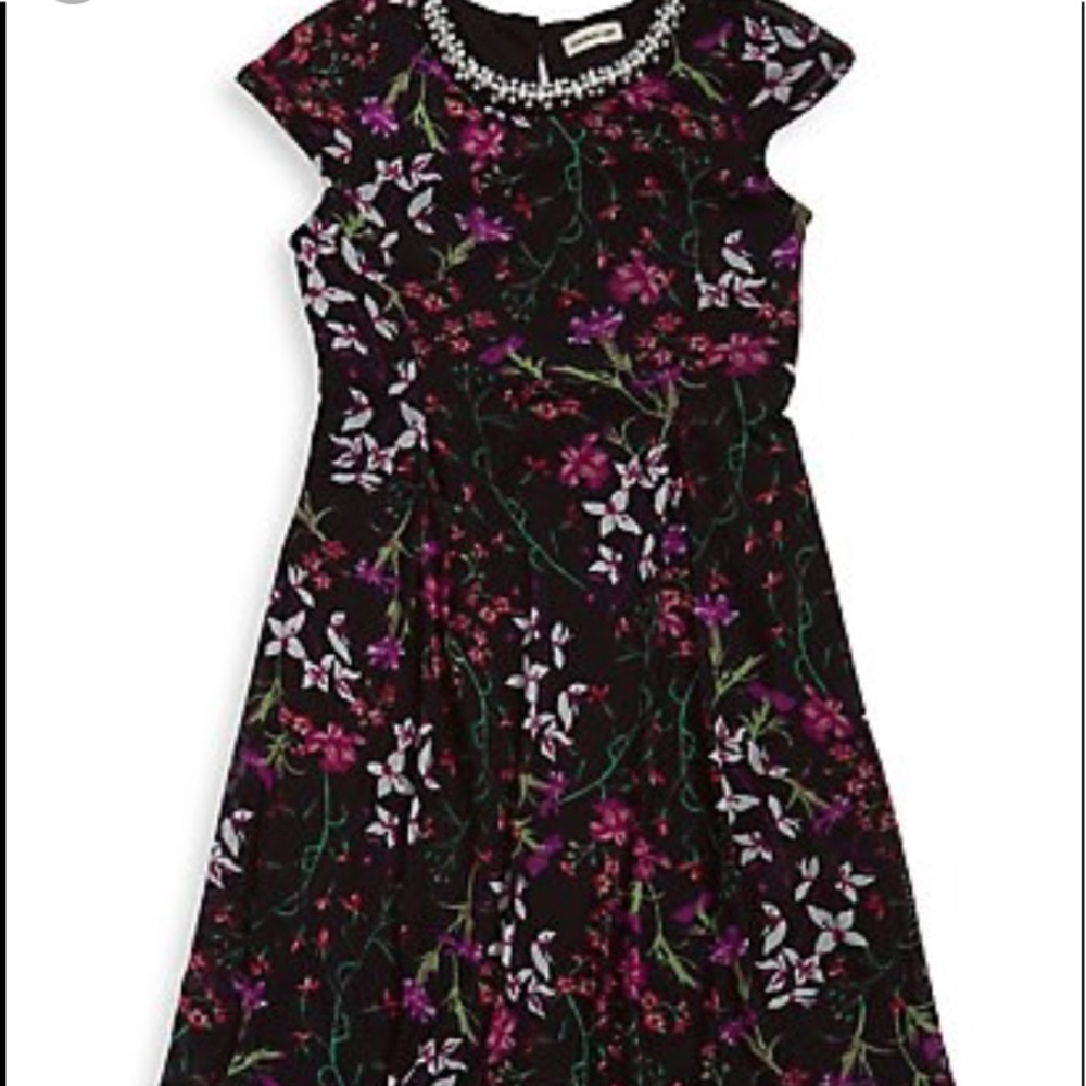 Monteau Girl Black Embellished Dress